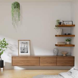 Étagères flottantes profondes pour mur - 10 x 16 pouces, étagère à livres, salle de bain, chambre à coucher, <span class=keywords><strong>cuisine</strong></span>, salon, étagère à livres suspendue, style fermier - Product Image 5