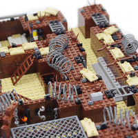 Bloques de Construcción MOC al por Mayor, Kit de Modelo de Búnker Modular para Escenas de Bricolaje, para Colección de Aficionados