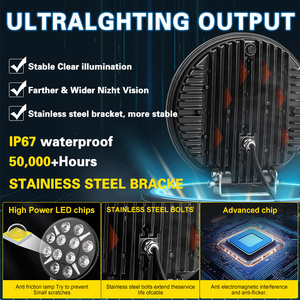 슈퍼 밝은 12V 24V 9 인치 트럭 조명 추가 Extraljus 9 "<span class=keywords><strong>Led</strong></span> Extraljus 120w 메드 Drl 9 인치 <span class=keywords><strong>Led</strong></span> 운전 등 트럭 자동차 - Product Image 5