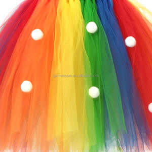 Costume de clown effrayant pour enfants de 2 à 12 ans Vêtements de fête de carnaval arc-en-ciel pour bébés filles Circus Jokers Tutu Dress Outfit - Product Image 6
