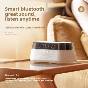 Enceinte intelligente Crazy Lone BT 5.3 - Sortie haute fidélité 15W, charge sans fil, réveil, <span class=keywords><strong>radio</strong></span> de bureau rétro pour la maison et le bureau - Product Image 3