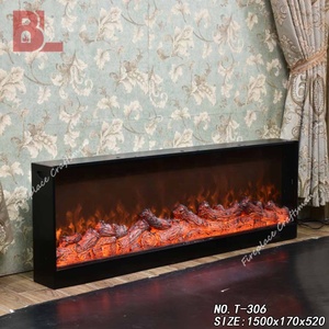 Autoportant décoratif intérieur <span class=keywords><strong>bois</strong></span> en fonte poêle cheminée avec insert pour électrique surround T-306 - Product Image 4