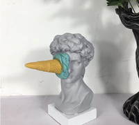 Crème glacée minimaliste moderne de style européen Smashing David Sculpture bordure la plus vendue pour chambre à coucher salon décor à la maison