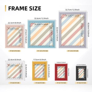 Nhà Máy Bán buôn hình sóng khung ảnh, hình sóng tối giản cardstock Máy tính để bàn khung ảnh hiển thị đứng - Product Image 2