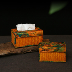 Chinese Style Bamboo Woven Tissue Box Handmade Traditional Design For Home Living Room Use - Product Image 1