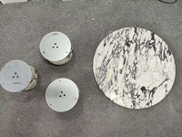 Table basse moderne de luxe nordique en marbre, socle durable Calacatta Viola, ensemble de meubles pour chambre et salon