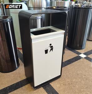 Contenedores de Reciclaje Comerciales de Acero Inoxidable Boriet, Ecológicos, Ahorran Espacio, Certificados ISO9001, Cubo de Basura Doble para Interiores - Product Image 2