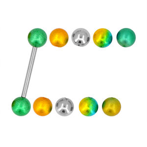 Anillo curvo para cejas, Kit de 10Mm de diamante dorado, joyería plana, Piercing para la lengua - Product Image 4