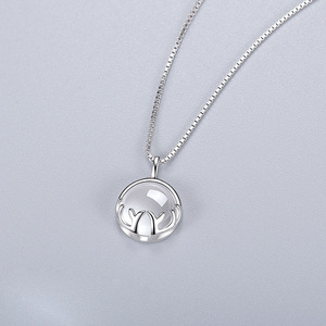 Collana con ciondolo a forma di corna di cervo color pietra di luna per donna, catena lunga per maglione, gioielli alla moda - Product Image 4