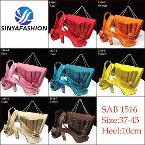 Zapatos Sinya Naranja Rosado para Mujer, Nuevos Estilos, Conjunto de Zapatos y Bolsos a Juego para Mujer - Product Image 6