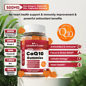 細胞エネルギーを高めるコエンザイムQ10サプリメント コエンザイムQ10グミ - 500mg、オメガ<span class=keywords><strong>3</strong></span>、ビタミンB3、亜鉛が豊富 - Product Image 4