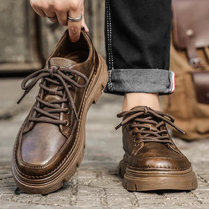 Nueva Llegada: Zapatos de Cuero Vacuno para Hombre, Casuales, con Suela Gruesa, que Aumentan la Altura, Modernos, Versátiles, Transpirables, Formales e Informales - Product Image 3