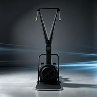 Máquina de Esquí Ergométrica Comercial con Resistencia al Aire, Entrenador de Esquí Nórdico, Equipo de Fitness Cardiovascular de Cuerpo Completo con Soporte de Suelo