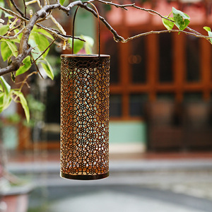 Solar Garden Lantern Hanging Outdoor <b>LED</b> <b>Light</b> Decorative Iron Art Patio Yard Lamp - Product Image 1