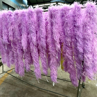 HS Écologique En Gros Vente Chaude 4ply Orange Violet Marabout Boa Corail Autruche Plume Robe Décoration Style Artificiel