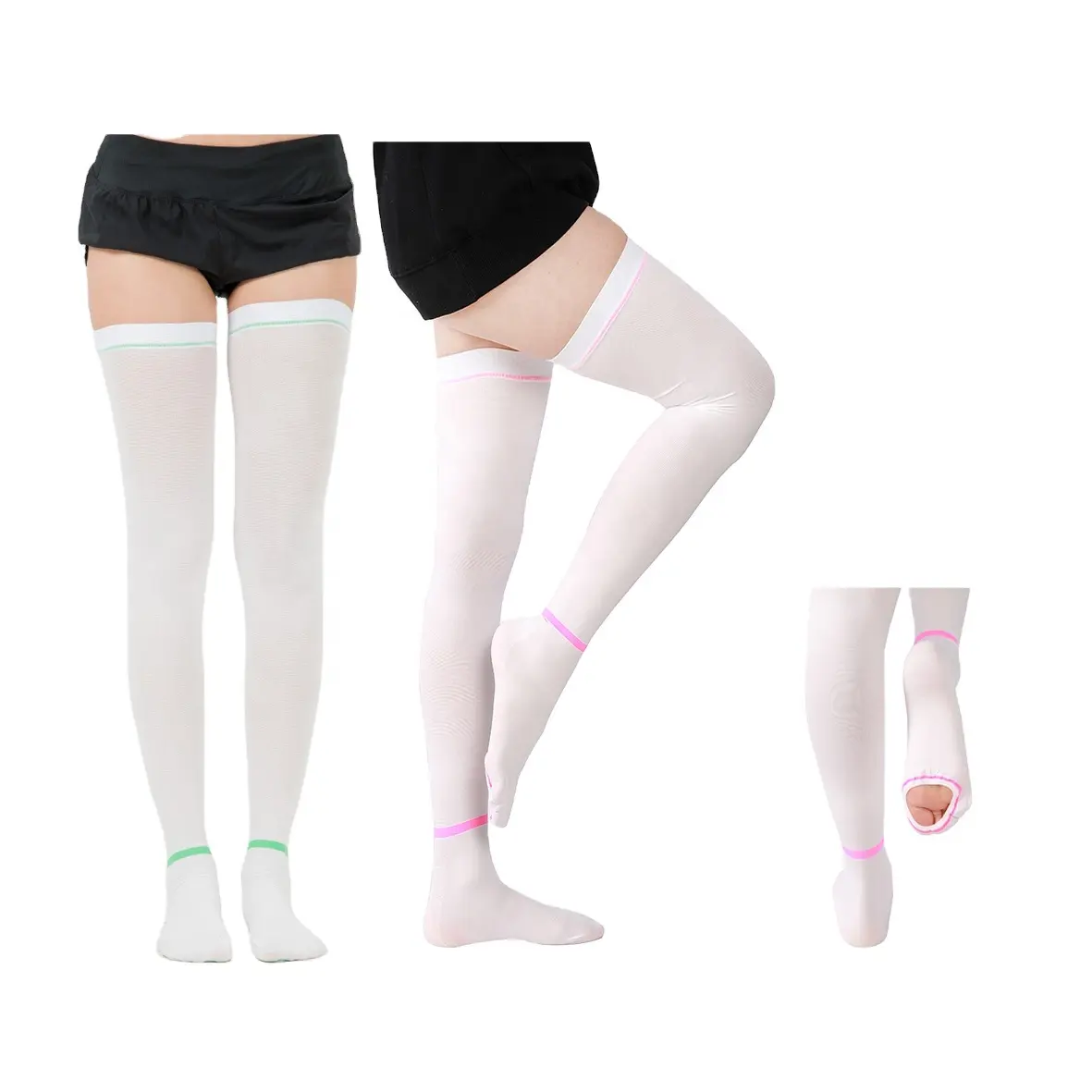 Knitted DVT Medical anti embolism Socks Thigh High Anti Embolism Compression Stockings Antithrombotic socks