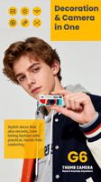 Appareil photo pour enfants G6 avec lampe torche intégrée, appareil photo miniature à écran LCD TFT, enregistrement HD 1080P, mini caméra à pouce