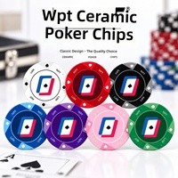 Ensemble de jetons de poker en céramique WPT Texas Hold'em, 300/500 pièces, qualité tournoi, impression personnalisée, non toxique, écologique, durable, jetons de casino