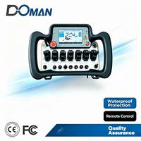 Télécommande industrielle sans fil à 4 joysticks avec écran LCD, personnalisable pour grue araignée hydraulique et nacelle élévatrice