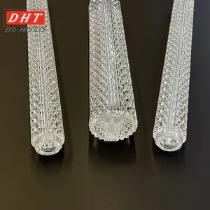 Custom Plastic Extrusion Led Lighting Lampshade Pipes Acrylic Pmma Clear Crystal Decoration Tube
