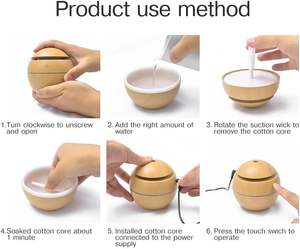 Difusor de Aroma Portátil Mini para el Hogar, Humidificador con Aroma a Madera, Difusor de Aceites Esenciales con Forma de Hongo - Product Image 4