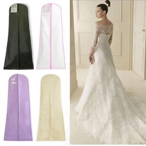 कस्टम लोगो फोल्डेबल ऑक्सफोर्ड गैर-बुना लक्जरी दुल्हन परिधान बैग भंडारण के लिए लंबे गाउन के लिए डस्टप्रूफ शादी पोशाक कवर - Product Image 2