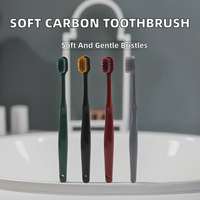 Brosse à dents électrique en charbon de bois pour adultes SB TECH, poils fins et doux en PBT, design volcanique, taille standard, emballage individuel