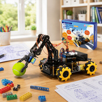 ACEBOTT STEM - Juego de Brazo Robótico Educativo ESP32 5DOF 4WD con Tutorial DIY Python ACECode, Kit de Brazo Robótico para Programar con Arduino
