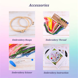 Kit de broderie personnalisé pour les amoureux, pour commencer, broderie, broderie, fleurs, bricolage, point de croix - Product Image 4