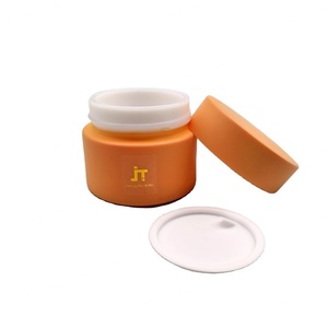 Venta al por mayor de fábrica: 100 tarros de vidrio esmerilado naranja de 5ml, 15ml, 20ml, 30ml, 50ml para crema cosmética con tapa de rosca - Product Image 3