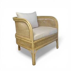 Sillón de Ratán Tejido a Mano Estilo Boho, Silla de Mimbre Natural Hecha a Mano, Muebles de Decoración para Patio y Hogar - Product Image 1