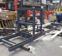 Scierie à chaîne portative à essence avec rail de 5000 mm, machine à scier à chaîne mobile à essence pour le traitement du bois sur site