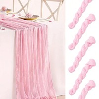 Nappe de table en coton plissé personnalisée style torsadé, décoration rustique professionnelle pour mariages et repas à domicile aux États-Unis