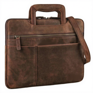Prix d'usine – Sacoche d'ordinateur portable étanche en cuir véritable, portable, pour usage professionnel (hommes et femmes), sac à main écologique - Product Image 4