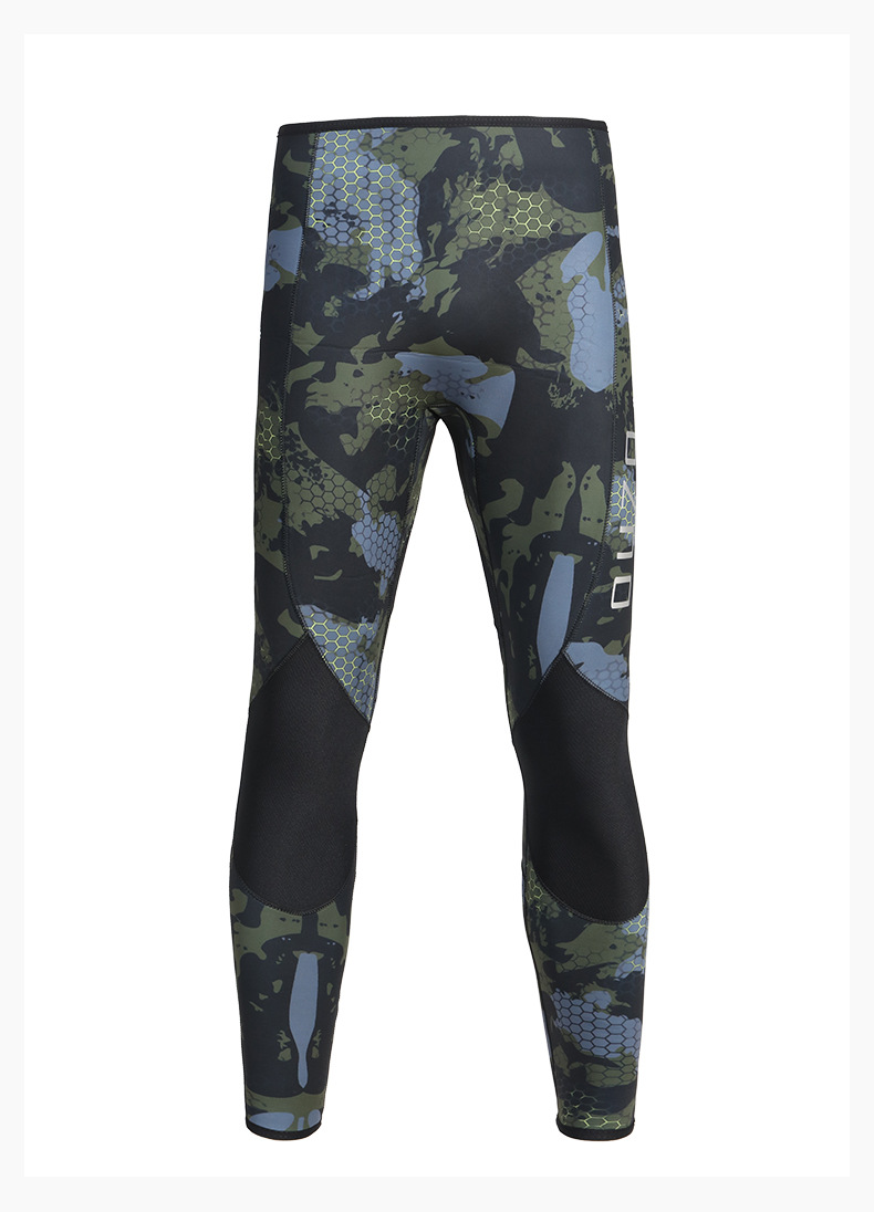 7MM OUZO Spearfishing Wetsuit - Camouflage Neoprene Suit for Cold