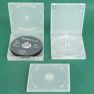 Boîtes de rangement CD/DVD carrées SUNSHING Slim en polypropylène transparent pour 1 disque, 5/9/10 mm, emballage média durable, capacité 2 CD - Product Image 2