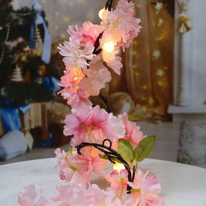 Nouvelle décoration de maison personnalisée guirlande de fleurs artificielles lumière led pour la décoration de <span class=keywords><strong>mariage</strong></span> - Product Image 2