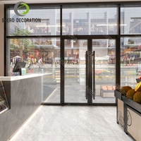Étagères de gondole en bois et métal pour supermarchés, magasins de proximité et épiceries - Personnalisables en acier inoxydable