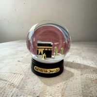 Figurine en résine personnalisée d'usine avec globe à neige, design Kaaba, pour décoration intérieure, 100mm/120mm/150mm