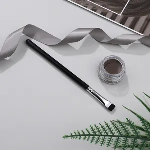 Fashion Style Customized Flat Head Synthetic Hair Vegan Eyebrow Brush For Women Beauty Brow Gel Lamination Brush Wholesale