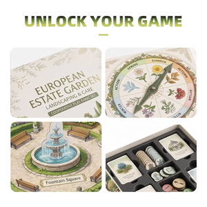 EN71 Ram-Punched Hedge Maze, <span class=keywords><strong>jeu</strong></span> de société de paysagisme de style jardin européen, avec étui rigide de type dossier en carton épais 400 g/m² - Product Image 3