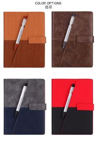 Double Color Business Custom <b>A5</b> <b>Notebook</b> With Pen Business Retro Notepads Custom logo Printed - Product Image 2