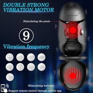 Masturbador Eléctrico 2 en 1 con 9 Modos de Vibración, Estimulador de Glándulas 360°, Vibración de Testículos, Juguetes Sexuales Anales para Mujeres - Product Image 4