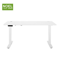 Bureau d'ordinateur sur pied à double moteur, design moderne, bureau électrique réglable en hauteur