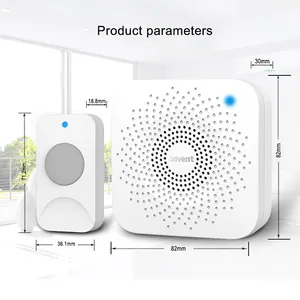 Wireless Doorbell Wireless Battery Operated Doorbell 150M No Battery Bell Push Button Kinetic Design