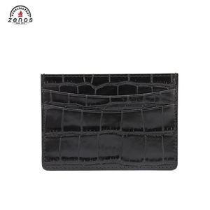 Zenos Crocodile Patterned Pu Men Slim <b>Credit</b> <b>Card</b> Holder RFID <b>Protection</b> <b>Wallet</b> Customizable Logo - Product Image 1
