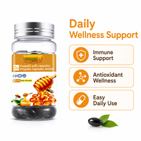 Capsules molles de propolis en gros, supplément de propolis d'abeille personnalisé, marque privée, OEM, ODM, soutien au bien-être, fabricant, fournisseur
