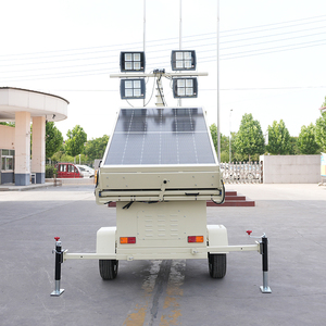 Torre de Iluminación Móvil con Energía Solar, Torre de Luz LED de Ahorro Energético con 4 Reflectores LED, Torre de Luz Portátil Solar - Product Image 1