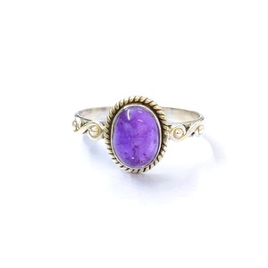 Anillo de Amatista, Plata de Ley 925, Anillo de Piedras Preciosas, Colección Hecha a Mano, Anillos Finos, Joyería de Plata, Precio al por Mayor - Product Image 1