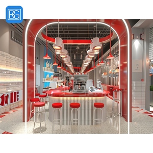 <span class=keywords><strong>Comptoir</strong></span> de caisse en bois pour café, unité de présentation de desserts, <span class=keywords><strong>vitrine</strong></span> à pâtisserie, espace de vente de pain – Solution complète pour l'aménagement de café - Product Image 3
